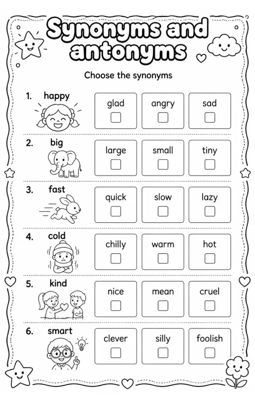 Choose the synonyms