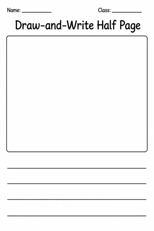 Draw-and-Write Half Page