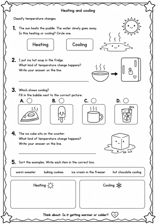 Classify temperature changes