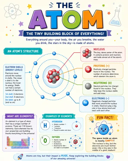 The Atom Infographic