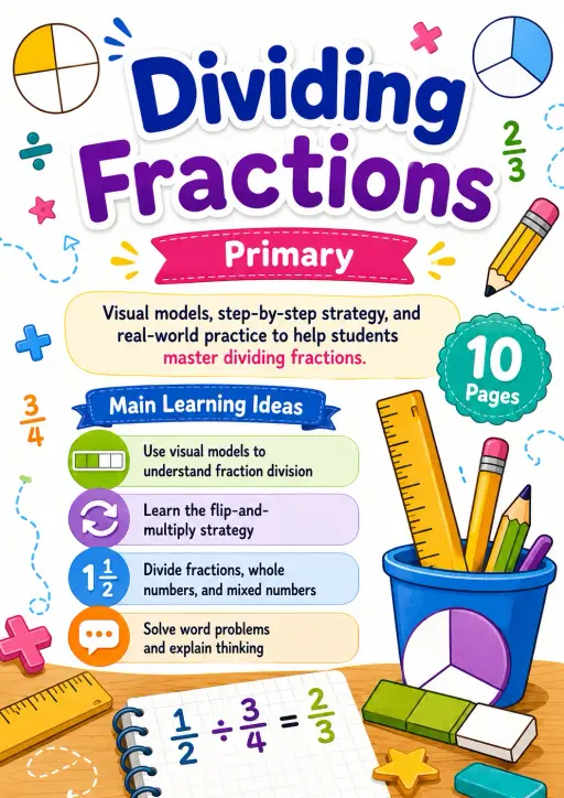 Dividing Fractions Worksheet Pack