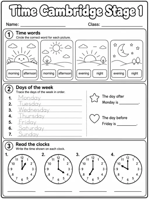 Time Cambridge Stage 1