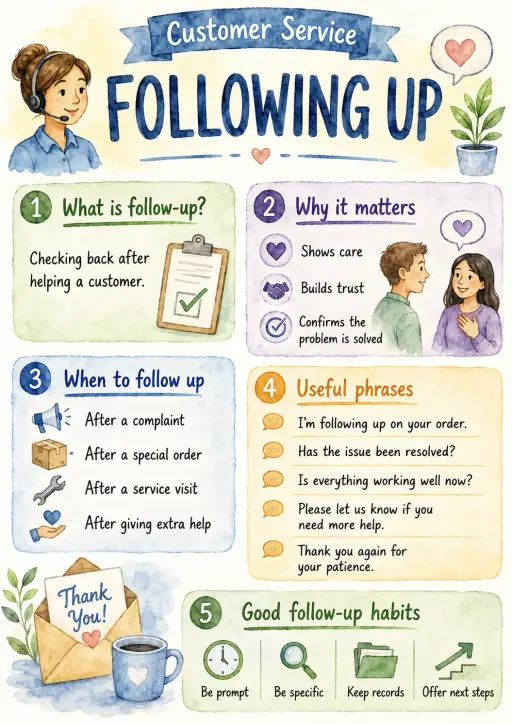 Following up Customer Service Infographic