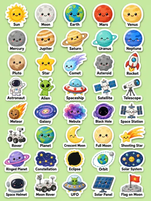 Weather Printable Sticker Sheet