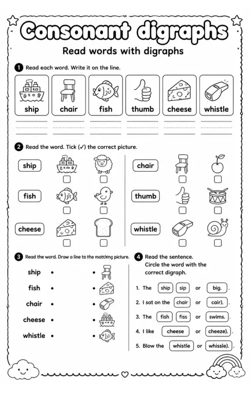 Read words with digraphs