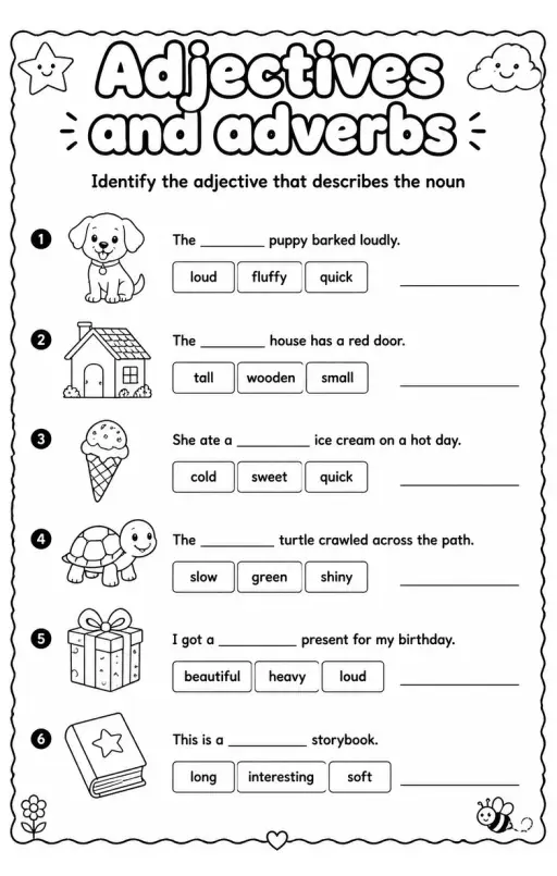 Identify the adjective that describes the noun