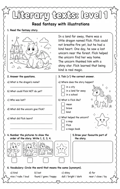 Read fantasy with illustrations