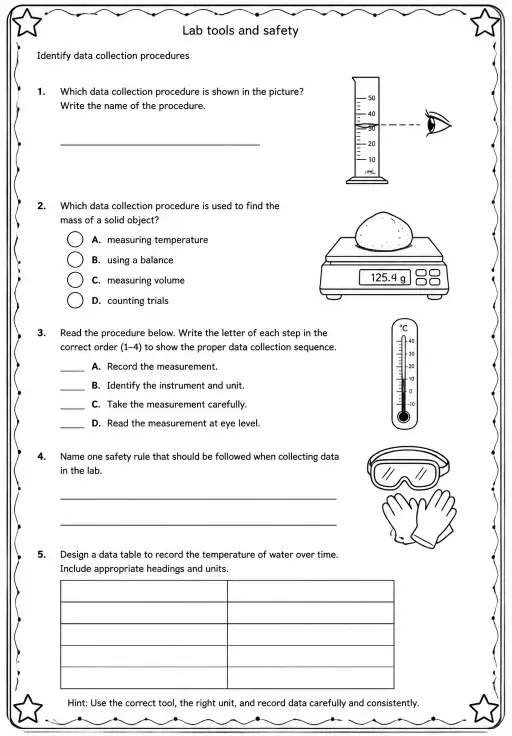 Identify data collection procedures