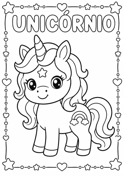 Desenho de Unicórnio para Colorir