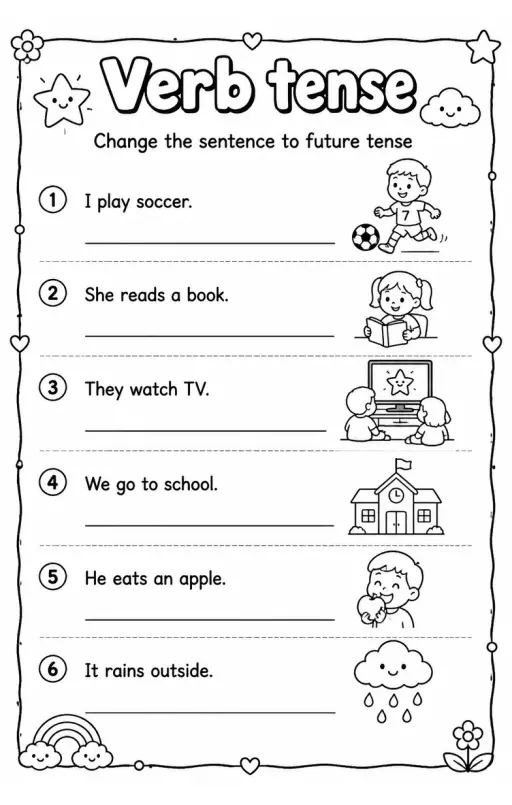 Change the sentence to future tense