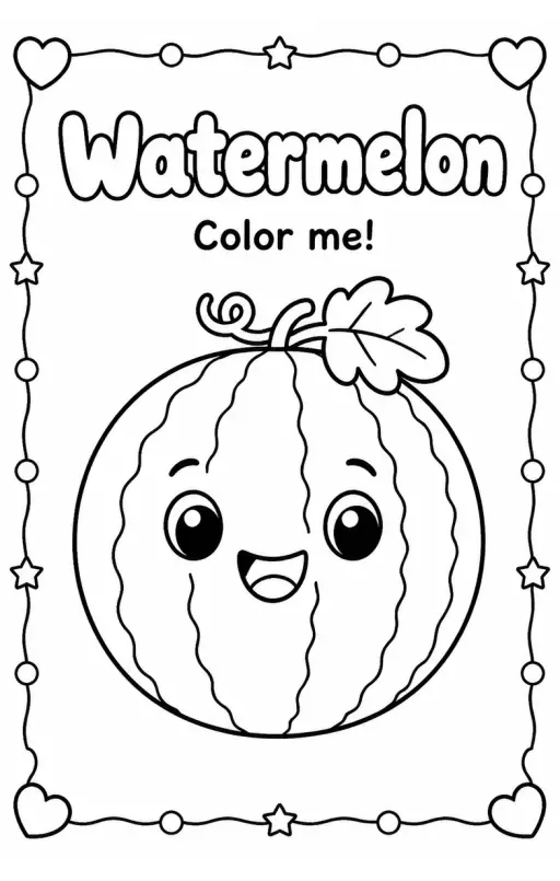 Watermelon Coloring Pages