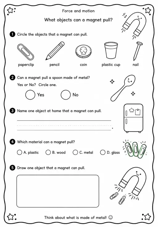 What objects can a magnet pull?