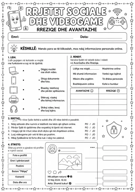 Rrjetet sociale dhe videogame — rreziqe dhe avantazhe