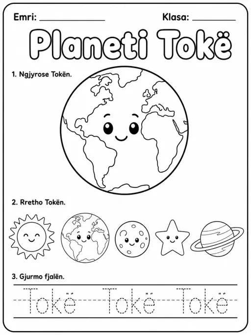 Planeti Tokë - Pako fletësh pune