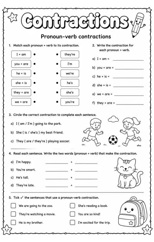 Pronoun-verb contractions