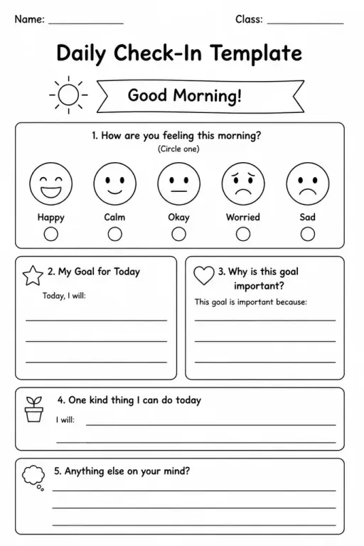 Daily Check-In Template