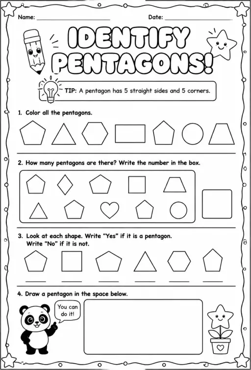 Identify pentagons
