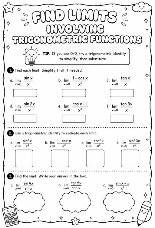 Find limits involving trigonometric functions