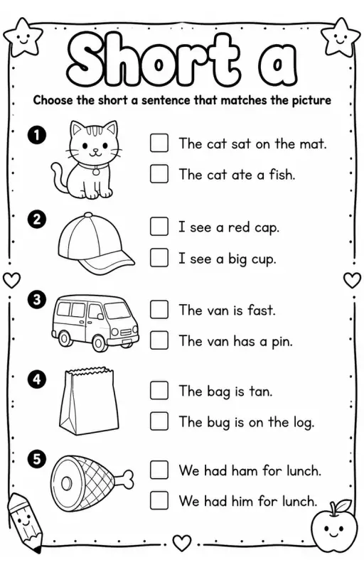 Choose the short a sentence that matches the picture
