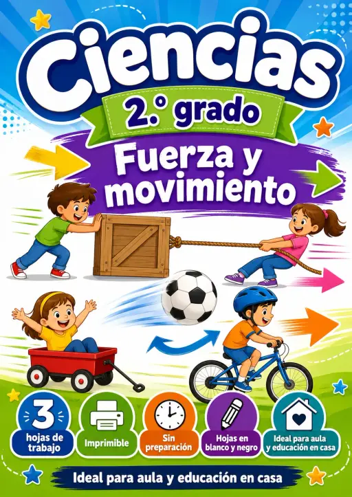 2.º grado - Fuerza y movimiento - Paquete de ciencias en español