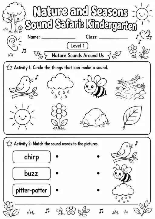 Sound Safari Worksheet Pack