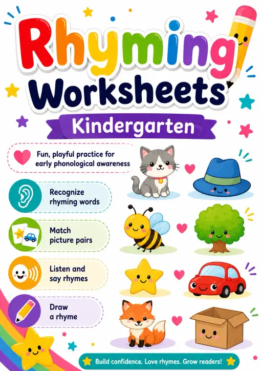 Rhyming Worksheets Worksheet Pack