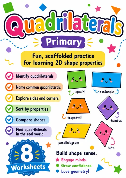 Quadrilaterals Worksheet Pack