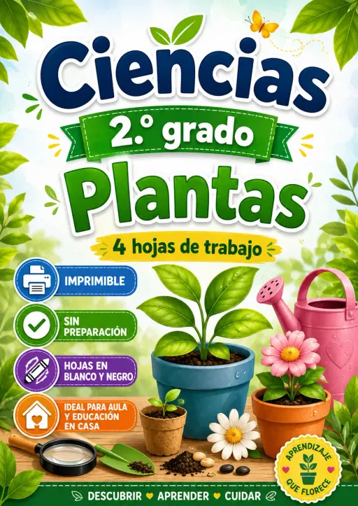 2.º grado - Plantas - Paquete de ciencias en español