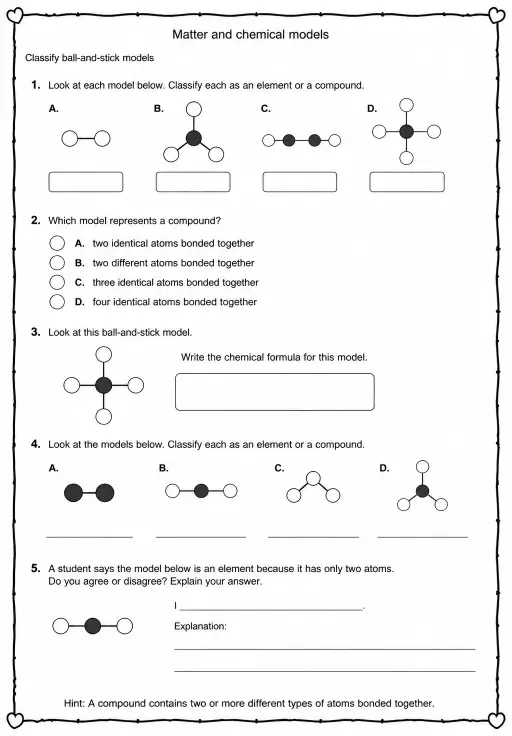 Classify ball-and-stick models