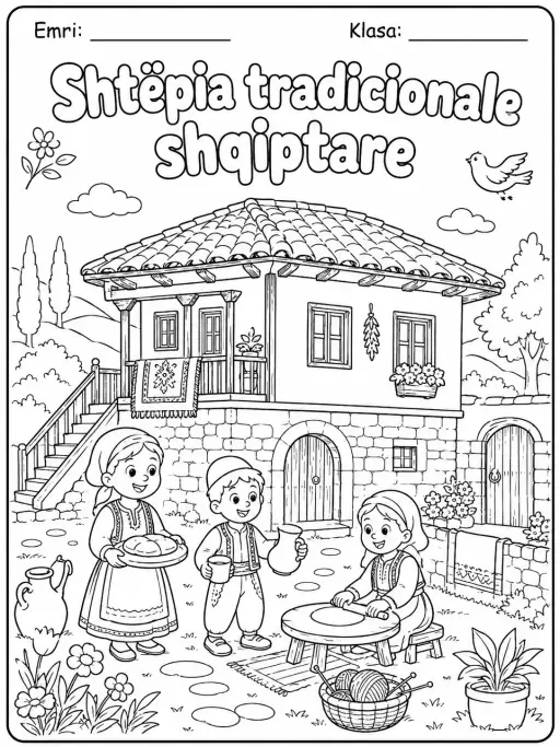 Shtëpia tradicionale shqiptare - Faqe ngjyrosjeje
