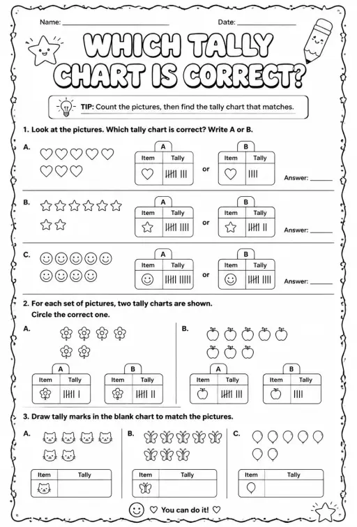 Which tally chart is correct?