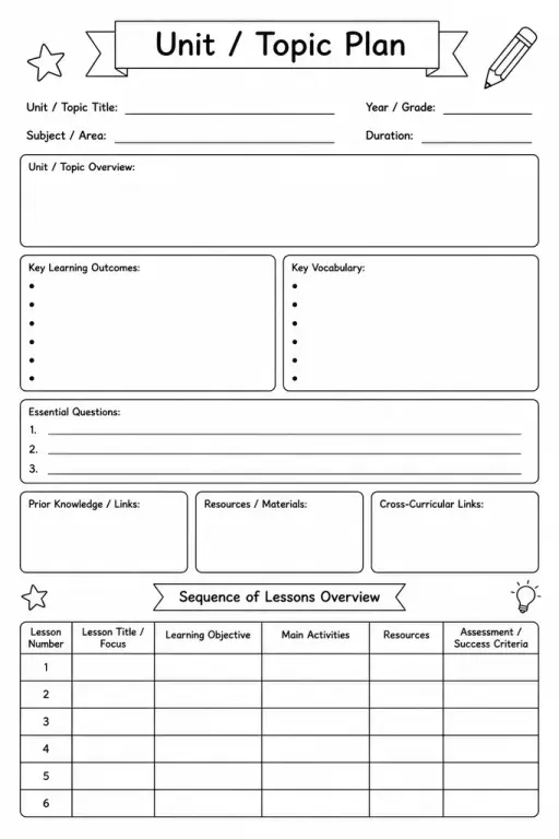Unit / Topic Plan