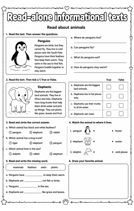 Read about animals