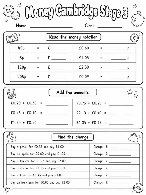 Money Cambridge Stage 3