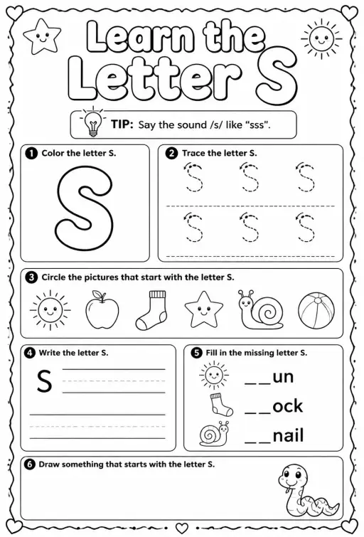 Learn the letter S