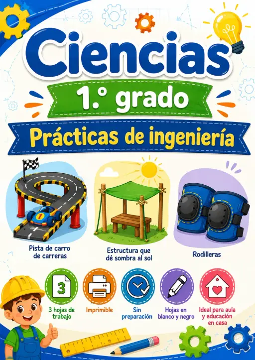 1.º grado - Prácticas de ingeniería - Paquete de ciencias en español