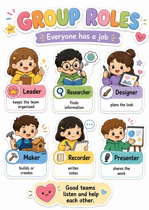 Group Roles Project Planning Infographic