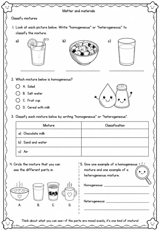 Classify mixtures