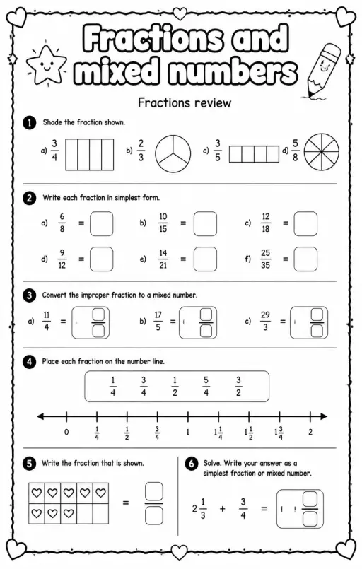 Fractions review