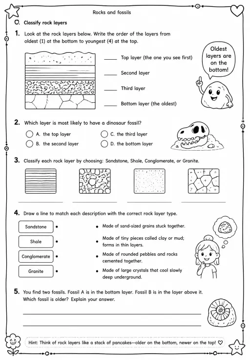 Classify rock layers