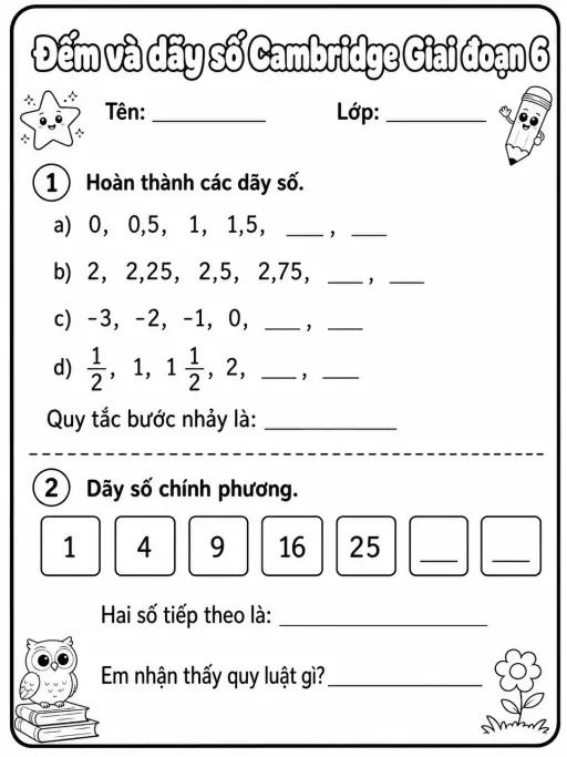Phân số Cambridge Giai đoạn 6 - Gói bài tập 57