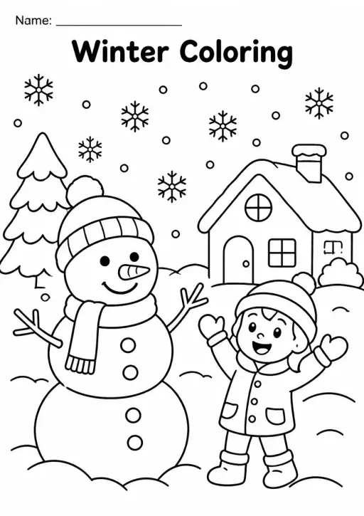 Winter Coloring Pages — Grade 2