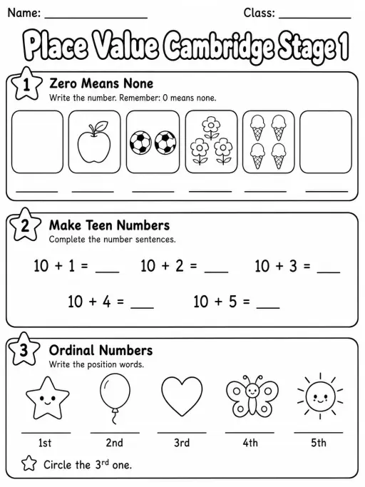 Place Value Cambridge Stage 1