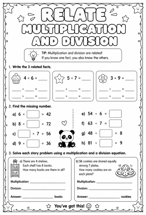 Relate multiplication and division