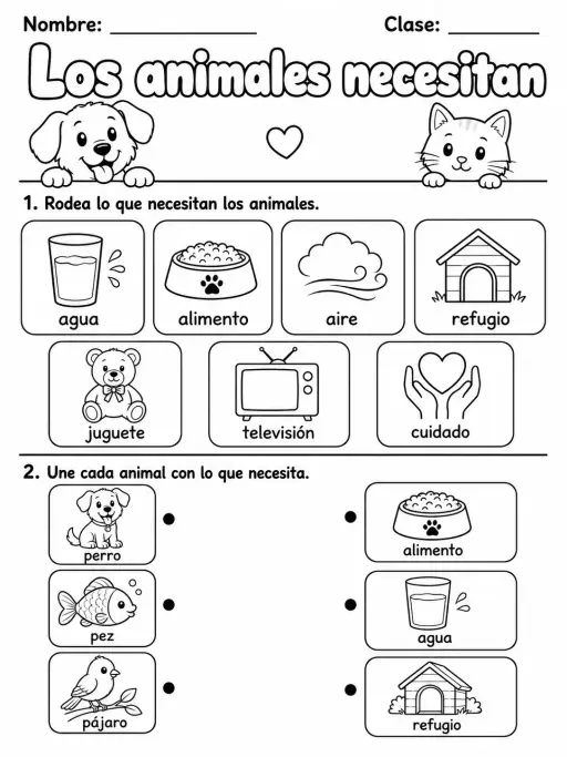 3.º grado - animales y hábitats - Paquete de fichas - Conjunto 3