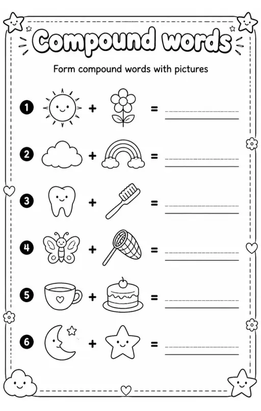 Form compound words with pictures