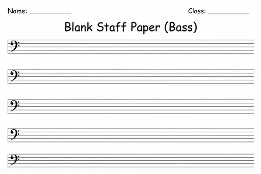 Blank Staff Paper (Bass)