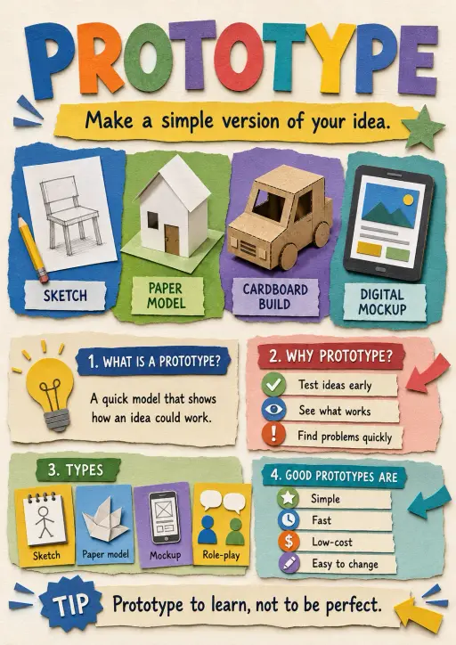 Prototype Design Thinking Infographic