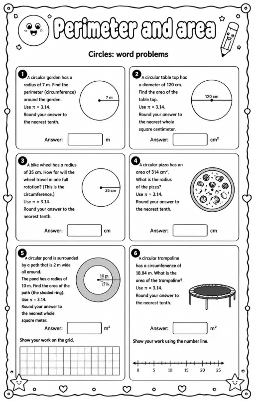 Circles: word problems