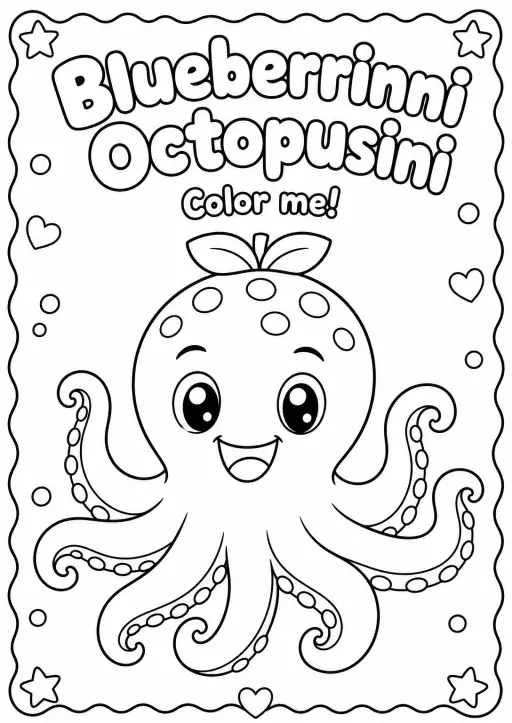Blueberrinni Octopusini Coloring Pages